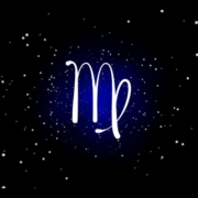Neon Scorpio Sign With a night sky background