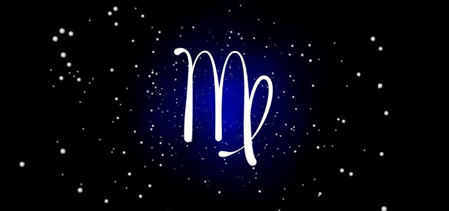 Neon Scorpio Sign With a night sky background