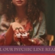 A psychic line reader holding tarot cards banner